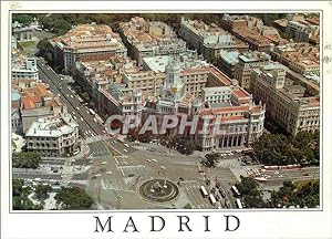 Carte Postale Moderne Madrid Fuente de La Cibeles y Palacio de Comunicaciones
