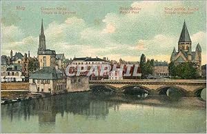 Carte Postale Ancienne Metz Temple de la Garnison Moyen Pont Temple Protestant