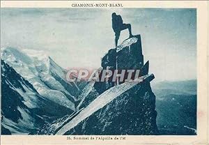 Carte Postale Moderne Chamonix Mont Blanc Sommet de l'Aiguille de L'M