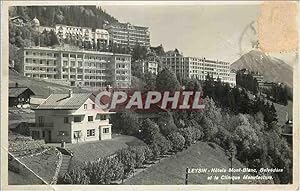Carte Postale Moderne Leysin Hôtels Mont Blanc Bevedere et la Clinique Manufacture