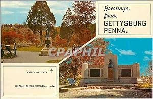 Carte Postale Moderne Greetings from Gettysburg Penna The Lincoln Speech Memorial