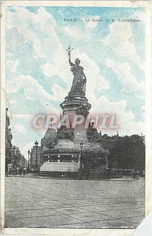Carte Postale Ancienne Paris La Statue de la Republique