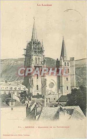 Carte Postale Ancienne La Lozere Mende Clochers de la Cathédrale