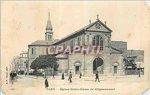 Carte Postale Ancienne Paris Eglise Notre Dame de Clignancourt