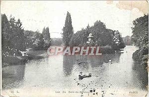Carte Postale Ancienne Paris Lac du Bois de Boulogne