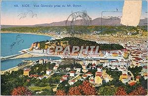 Carte Postale Ancienne Nice vue générale prise du Mt Boron
