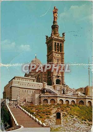 Carte Postale Moderne La France Mariale Marseille Basilique Notre Dame de la Garde
