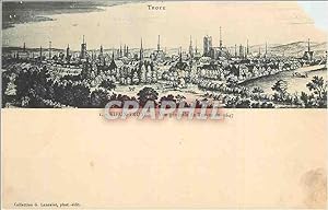 Carte Postale Ancienne Troye vieux Troyes vue générale de Troye en 1647