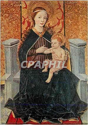 Carte Postale Moderne Episkopal Museum von Vich Barcelona Jaume Huguet Thronende Madonna Vierge e...