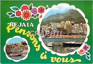 Carte Postale Moderne Souvenir de Bejaia Algerie Bateaux