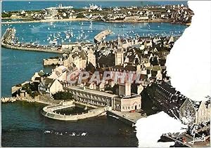 Carte Postale Moderne Roscoff Couleurs de Bretagne Le Port et l'Institut Biologique (Cliche Mopy)