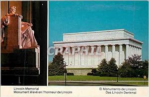 Carte Postale Moderne Lincoln Memorial Monument eleve en l'Honneur de Lincoln