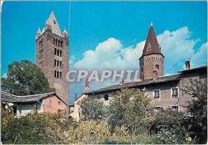 Carte Postale Moderne Aosta L'Eglise Collegiale et le Clocher Roman de St Orso