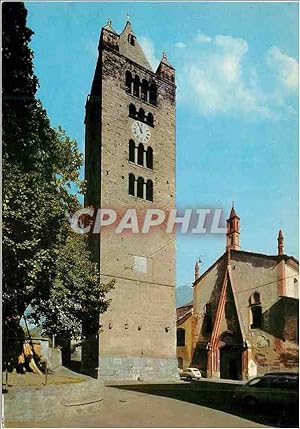 Carte Postale Moderne Aosta Clocher de la Collegiale de S Orso