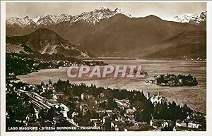 Carte Postale Moderne Lago Maggiore Stresa Borromeo Panorama