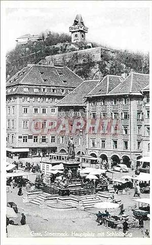 Carte Postale Moderne Graz Steermark Hauplplatz mit Schlossberg Tramway