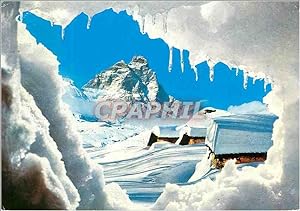 Carte Postale Moderne Valle d'Aosta Monte Cervino m 4484 M Cervin m 4484 Matterhorn m 4484