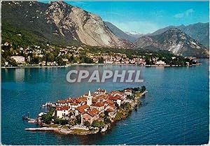 Carte Postale Moderne Lac Majeur Isola Pescatori et Baveno vues de l'Avion