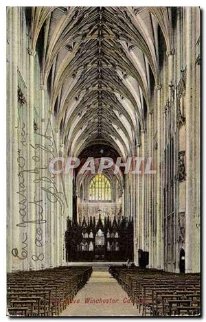 Great Britain Winchester The Nave Cathedral Carte Postale Ancienne