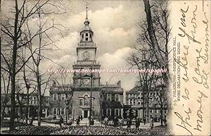 Philadelphia Etats unis Carte Postale Ancienne Independance Hall Where declaration was signed