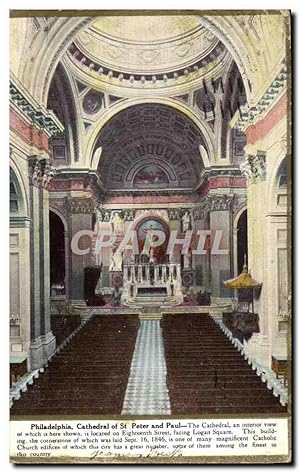 Etats Unis Carte Postale Ancienne Philadelphia Pennsylvania CAthedral of St Peter and Paul