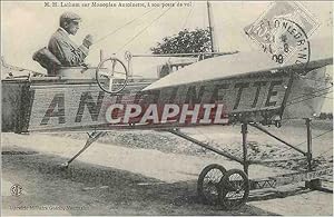Reproduction M H Latham sur Monoplan Antoine a son poste de Vol Avion Aviation