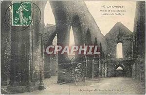 Carte Postale Ancienne Le Conquet Ruines de Saint Mathier Inferieur de l Abbaye