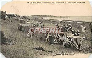 Carte Postale Ancienne Pornichet (Loire Inf) vue générale de la Plage prise des Dunes