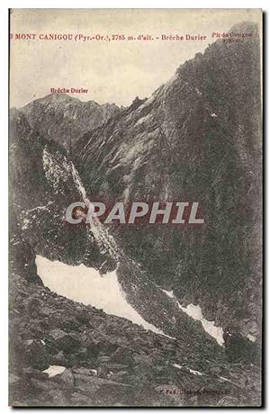 Mont Canigou - 2785 m d'alt Breche Durier Carte Postale Ancienne