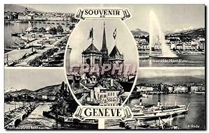 Suisse - Souvenir de Geneve - Carte Postale Ancienne