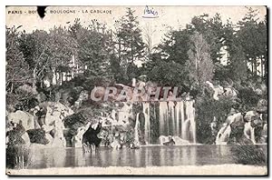 Paris Bois de Boulogne Carte Postale Ancienne La cascade