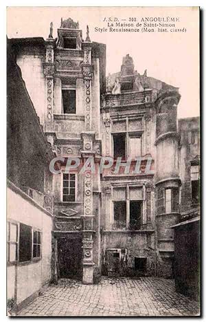 Angouleme - La Maison de Saint Simon - Style Renaissance - Carte Postale Ancienne