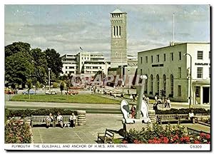 Grande Bretagne Plymouth Carte Postale Moderne The guildhall and anchor of HMS Ark Royal