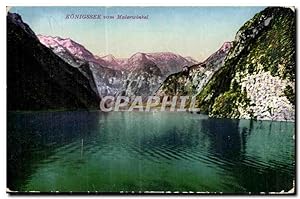 Austria Autriche Osterreich Konigsee St Bartholoma mit Watzmann Carte Postale Ancienne