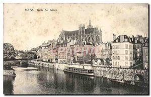 Metz Carte Postale Ancienne Quai Saint Louis