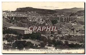 Algerie Carte Postale Ancienne Biskra Constantine Panorama pris de al route de Setif a Sidi Rache...