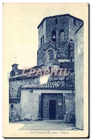 Rieux Minervois - L'Egise - Carte Postale Ancienne