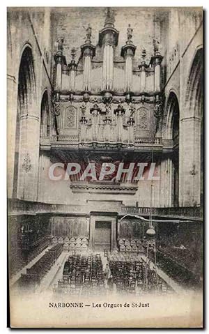 Narbonne - Les Orues de St Just - Organ - musique - instrument - Carte Postale Ancienne