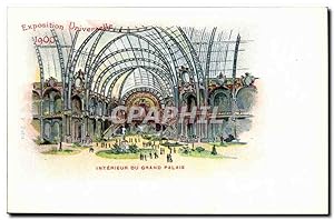 EXposition Universelle de 1900 Carte Postale Ancienne Intérieur du grand palais