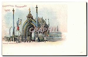 EXposition Universelle de 1900 Carte Postale Ancienne Paris Porte principale