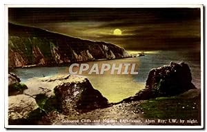 Grande Bretagne Great Britain Carte Postale Ancienne Coloured cliffs and needles lighthouse ALum ...