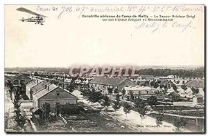 Carte Postale Ancienne Militaria CAmp de Mailly Escadrille aérienne Sapeur Aviateur Bregi sur son...