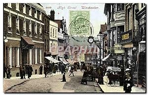 Grande Bretagne Great Britain Carte Postale Ancienne High street Winchester