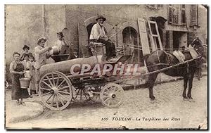 Carte Postale Ancienne Toulon Le torpilleur des rues TOP (avant le tout a l'egout) (metiers)