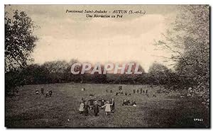 Autun - Pensionnat Saint Andoche - Une Recreation au Pre - Enfants - Carte Postale Ancienne