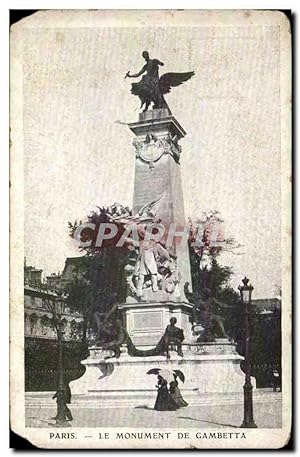 Paris - 1 - Monument de Gambetta - Carte Postale Ancienne
