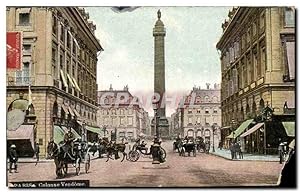 Paris Carte Postale Ancienne Colonne Vendome