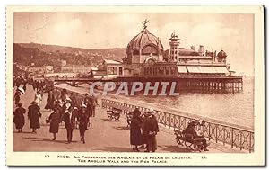 Carte Postale Ancienne Nice La promenade des anglais et le palais de la jetée