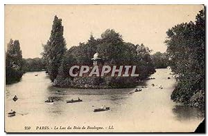 Paris - 16 - Bois de Boulogne - Le Lac - bateau - boat - Carte Postale Ancienne
