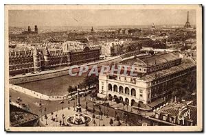 Carte Postale Moderne Paris Panorama sur la place du Chatelet et le palais de justice